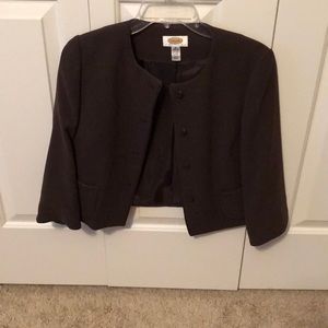 Talbots Petites Brown Blazer Sz 4p